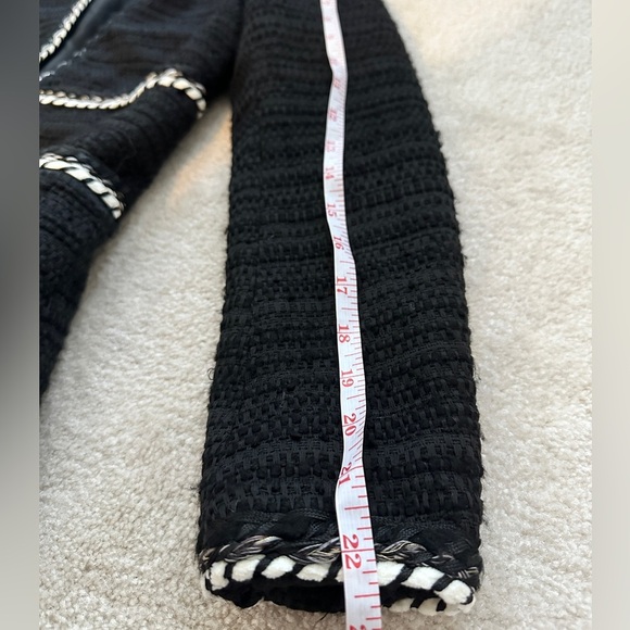 ZARA Popular Black Textured Tweed Classic‎ Blazer Women’s - Picture 15 of 15